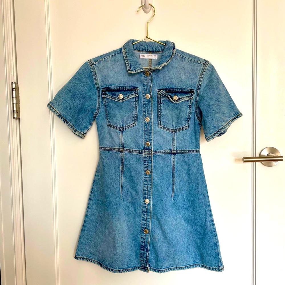 Zara Girls 11-12 Denim Dress
